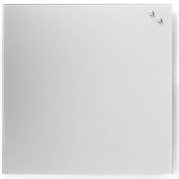 NAGA - Magnetisch Glasbord - Zilver - 45 x 45 cm - Geschikt voor whiteboard markers