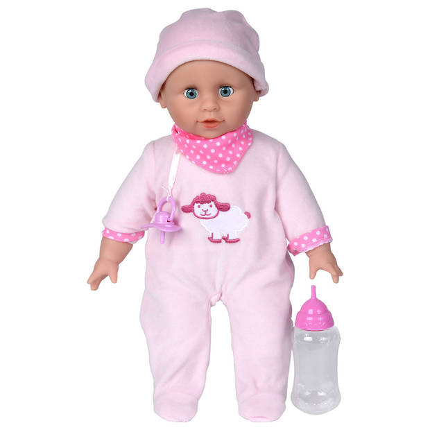 Simba babypop Laura met geluid junior 38 cm roze 3-delig