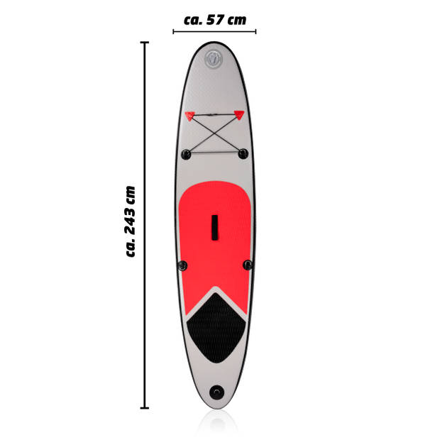 Surfboard/ Surfplank - Opblaasbaar - 243x57x7cm - Max 100 Kilo - met Draagtas
