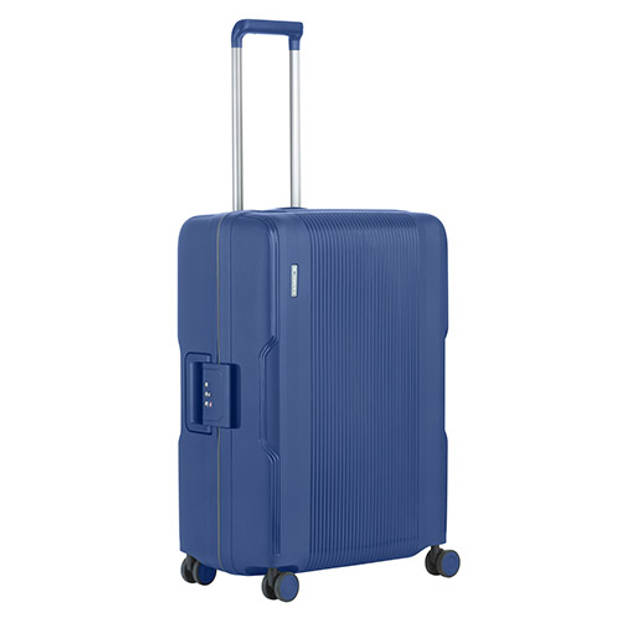 CarryOn Protector Luxe Middenmaat Koffer 66cm - Trolley 67 Ltr met kliksloten - Blauw