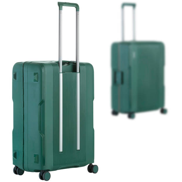 CarryOn Protector Luxe Middenmaat Koffer 66cm - Trolley 67 Ltr met kliksloten - Groen