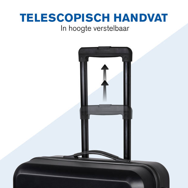 Slazenger Kofferset 3 Delig - Kofferset met Handbagage Trolley, Grote Koffer en Ruimbagage Koffer - Hardcase Koffer Set