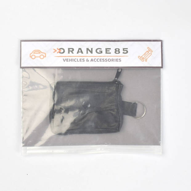 Orange85 Sleuteletui met Rits - 11x7.5cm - Portemonnee - Imitatieleer - Zwart
