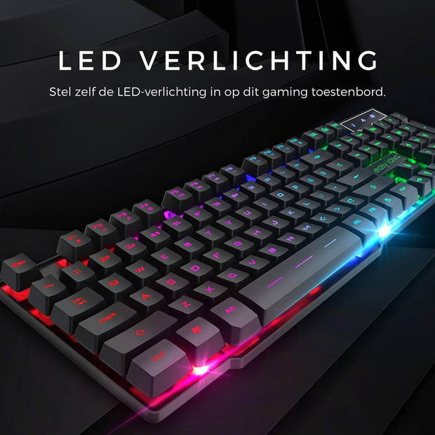 Parya Official - Gaming Toetsenbord (QWERTY) - Game Keyboard met LED Verlichting