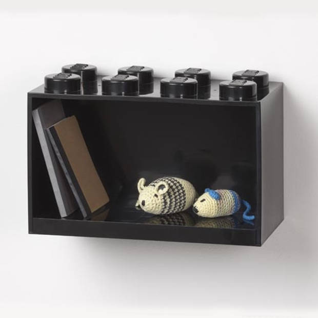 LEGO - Wandschap 8 Brick, Zwart - Polypropyleen - LEGO