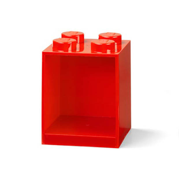 LEGO - Iconic Brick Boekenplank, Rood - Polypropyleen - LEGO