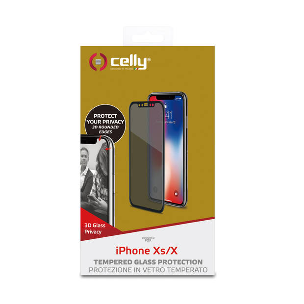 Privacy 3D Glas voor iPhone X/Xs - Glas - Celly