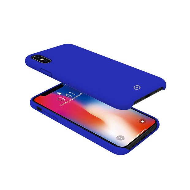 Celly - Backcase voor iPhone X/XS, Blauw - Siliconen - Celly Feeling
