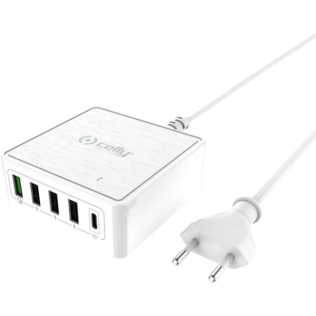 Celly - ProPower Powerstation USB 18W USB-C 60 Watt - Kunststof - Wit