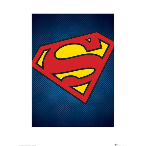 Kunstdruk DC Comics Superman Symbol 60x80cm