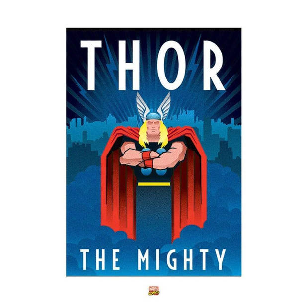 Kunstdruk Marvel Deco Thor 60x80cm