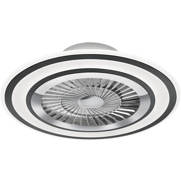 LED Plafondlamp met Ventilator - Plafondventilator - Trion Figon - 36W - Afstandsbediening - Aanpasbare Kleur - Dimbaar