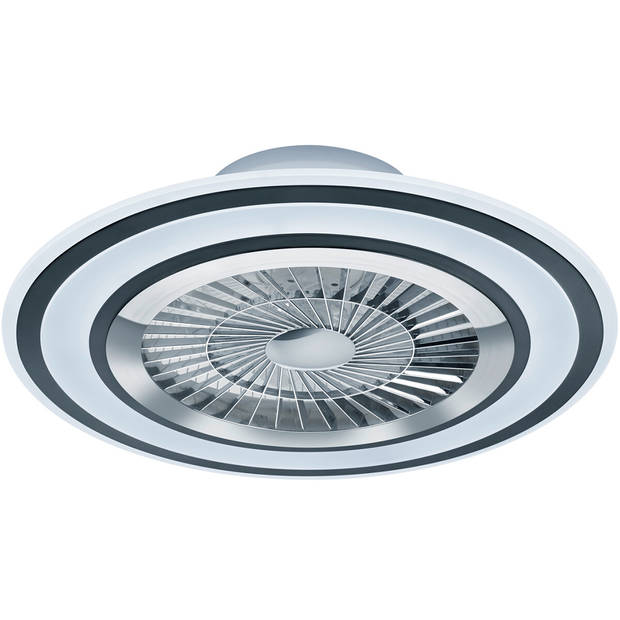 LED Plafondlamp met Ventilator - Plafondventilator - Trion Figon - 36W - Afstandsbediening - Aanpasbare Kleur - Dimbaar