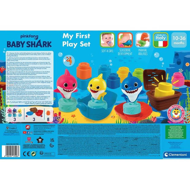 Clementoni badspeelgoed Baby Shark junior 15-delig