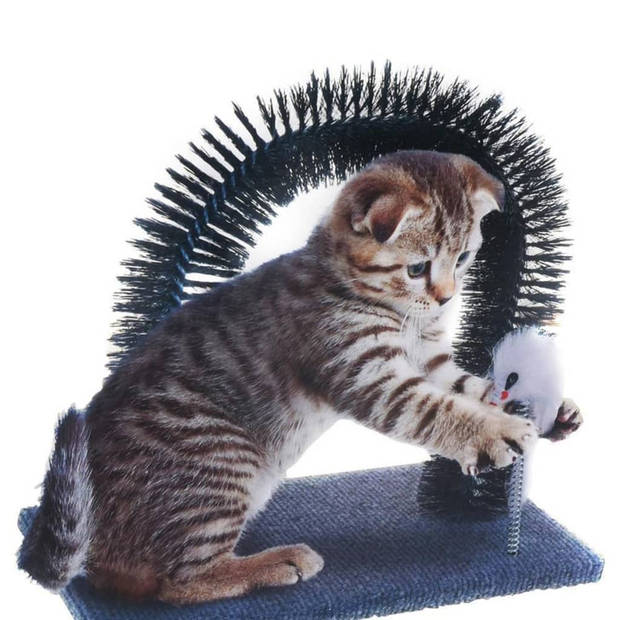 Katten vachtverzorgingsboog met speeltje - Katenkrabpalen