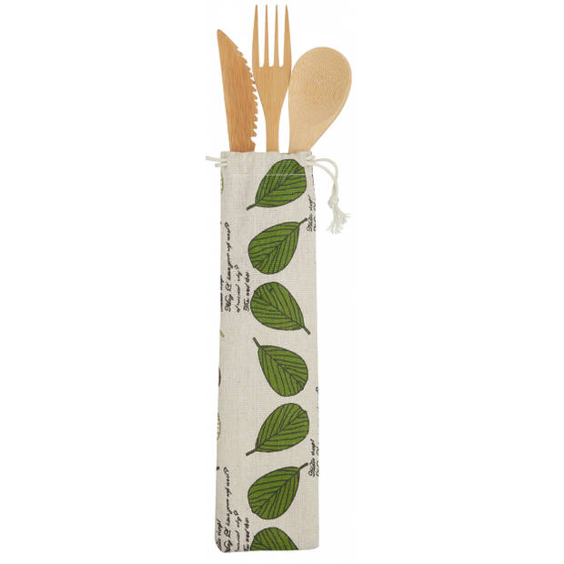 KitchenCraft Bestekset Natural Elements Bamboe 3-Delig