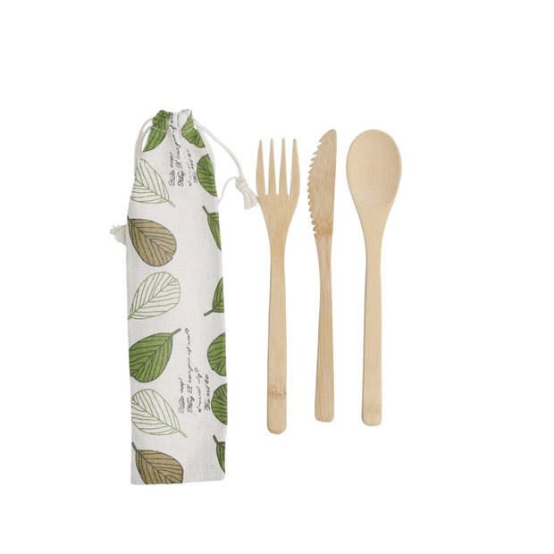 KitchenCraft Bestekset Natural Elements Bamboe 3-Delig