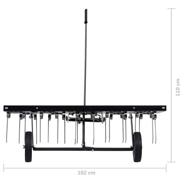 vidaXL Verticuteerder voor achter zitmaaier 100 cm