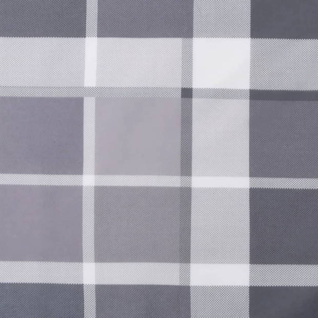 The Living Store Palletkussens - polyester - ultrazacht - geschikt voor binnen en buiten - grijs ruitpatroon - 120 x 80