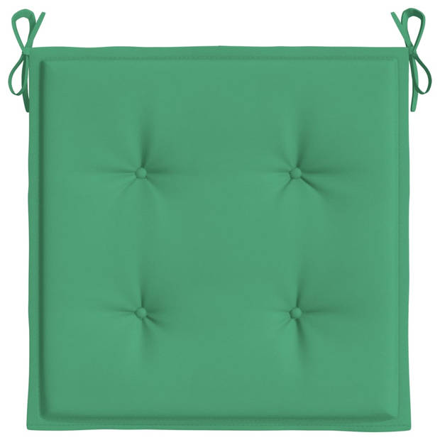 vidaXL Tuinstoelkussens 6 st 40x40x3 cm oxford stof groen