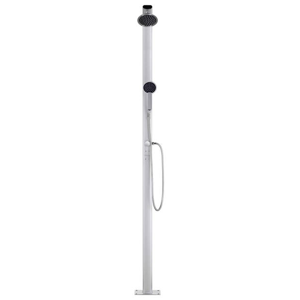 vidaXL Buitendouche met bruine basis 220 cm aluminium