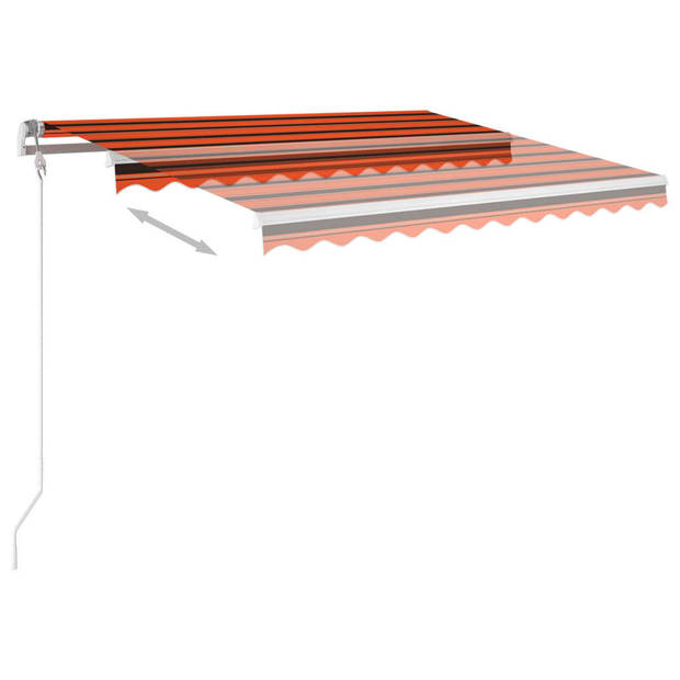 vidaXL Luifel automatisch uittrekbaar 300x250 cm oranje en bruin