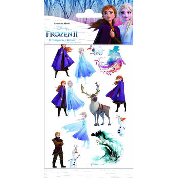 Disney kindertattoos Frozen II junior papier 12 stuks
