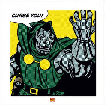 Kunstdruk Dr Doom Curse You 40x40cm