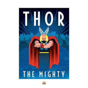 Kunstdruk Marvel Deco Thor 60x80cm