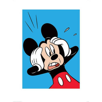 Kunstdruk Mickey Mouse Shocked 60x80cm