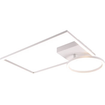 LED Plafondlamp - Plafondverlichting - Trion Viyona - 24W - Natuurlijk Wit 4000K - Dimbaar - Rechthoek - Mat Wit -