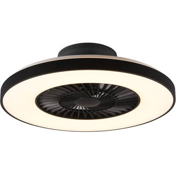 LED Plafondlamp met Ventilator - Plafondventilator - Trion Halma - 40W - Aanpasbare Kleur - Afstandsbediening - Dimbaar
