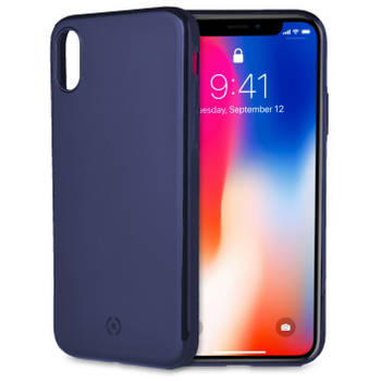 Celly backcover Ghost Skin iPhone X/XS polyurethaan blauw