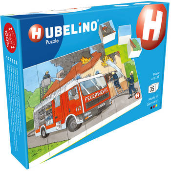 Hubelino puzzel brandweer junior 26,5 x 18,2 cm 35 stukjes