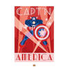 Kunstdruk Marvel Deco Captain America 60x80cm