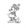 Kunstdruk Minnie Mouse Sketched Single 60x80cm