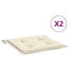 vidaXL Tuinstoelkussens 2 st 40x40x3 cm oxford stof crèmekleurig