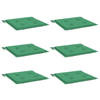 vidaXL Tuinstoelkussens 6 st 40x40x3 cm oxford stof groen