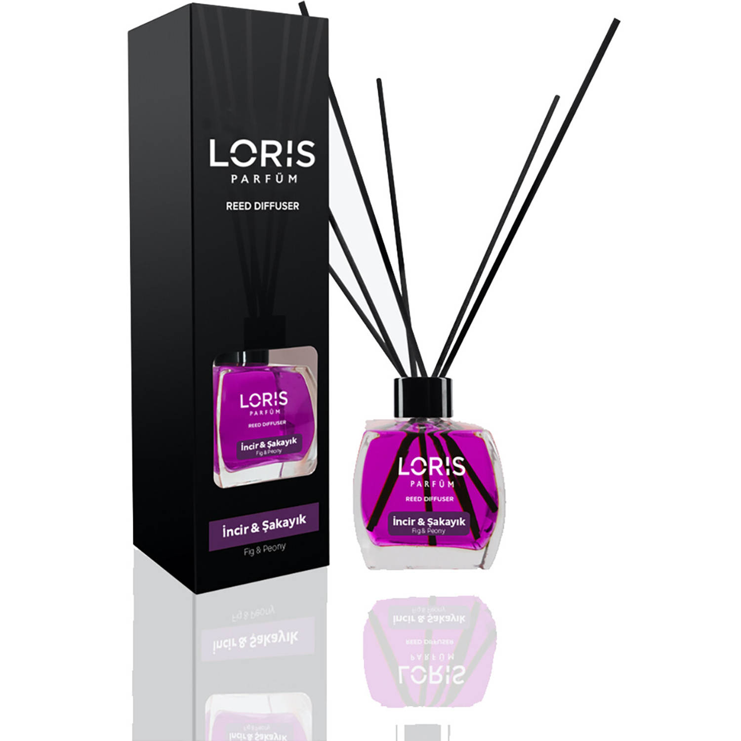 LORIS - Parfum - Geurstokjes - Huisgeur - Huisparfum - Fig & Peony - 120ml