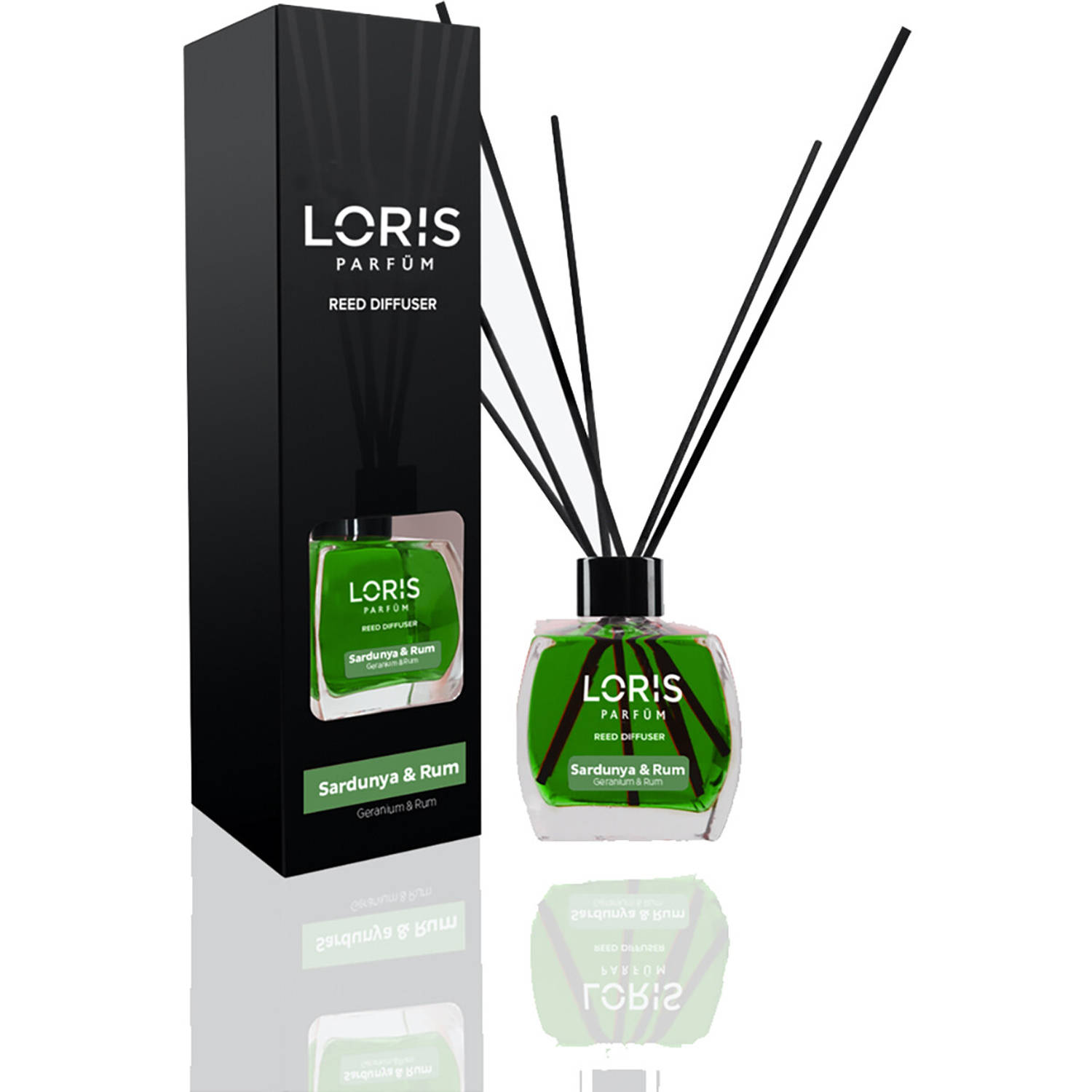 LORIS - Parfum - Geurstokjes - Huisgeur - Huisparfum - Sardinia & Rum - 120ml