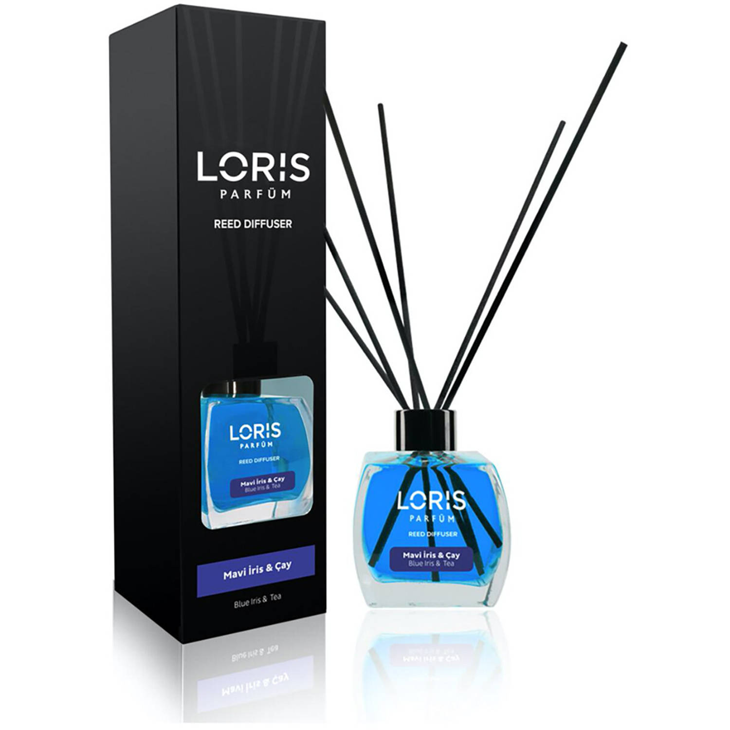 LORIS - Parfum - Geurstokjes - Huisgeur - Huisparfum - Blue Iris & Tea - 120ml