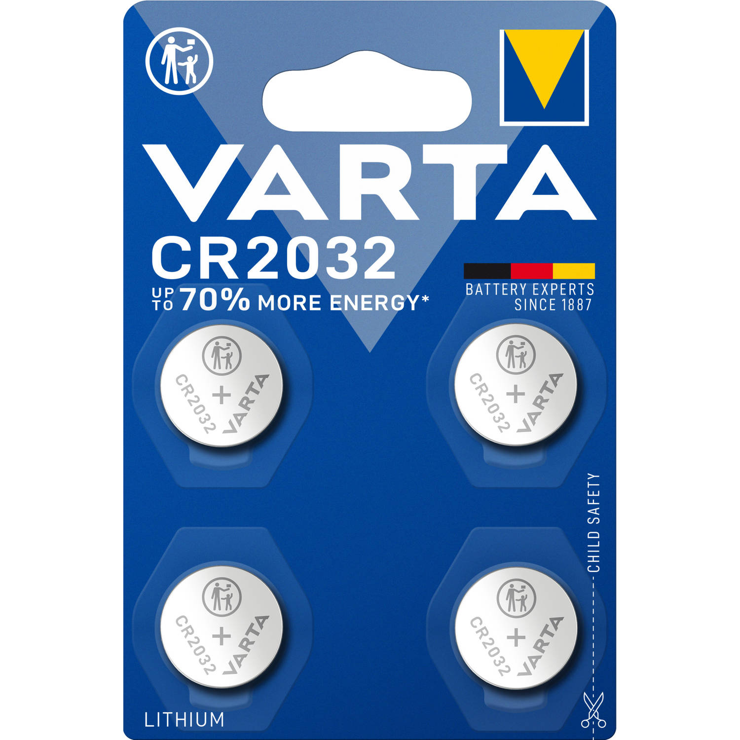 Varta Lithium knoopcel CR2032 Blister 4