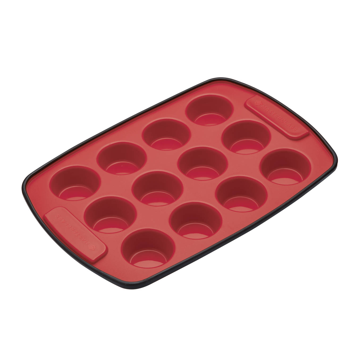 Masterclass Bakvorm Muffins 29 X 20 Cm Siliconen Zwart/rood