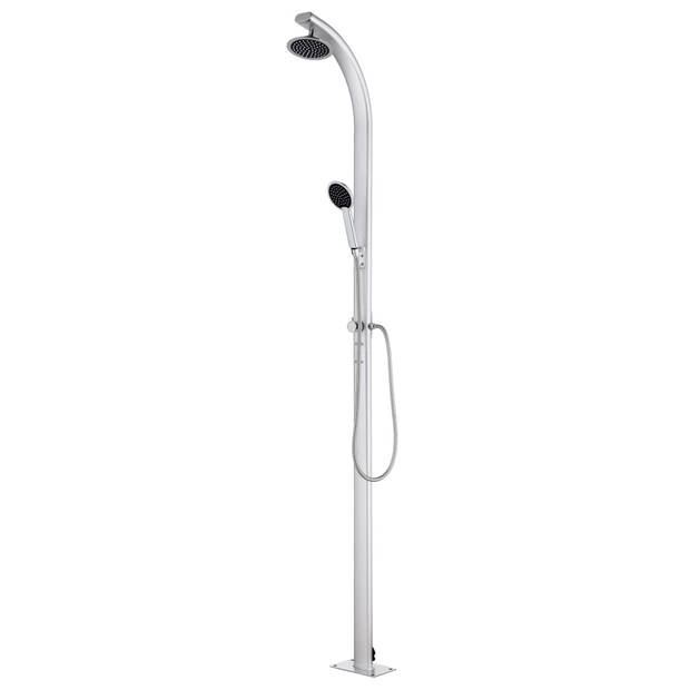 vidaXL Buitendouche met bruine basis 220 cm aluminium