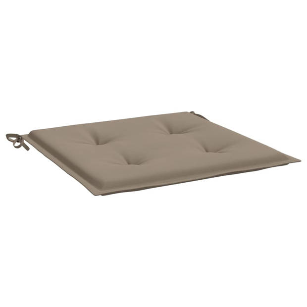 vidaXL Tuinstoelkussens 2 st 40x40x3 cm oxford stof taupe