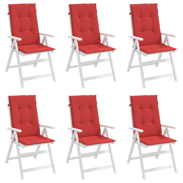 The Living Store Stoelkussens - Polyester - 120 x 50 x 3 cm - Rood