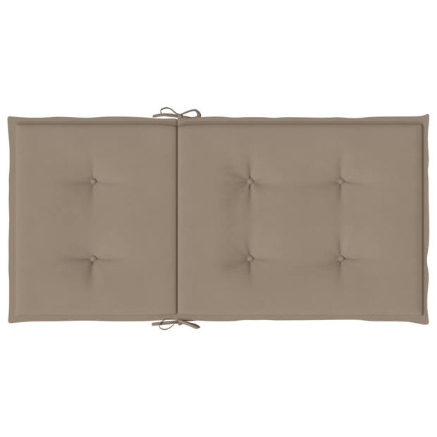 The Living Store Stoelkussen Oxford - 100x50x3 cm - Taupe