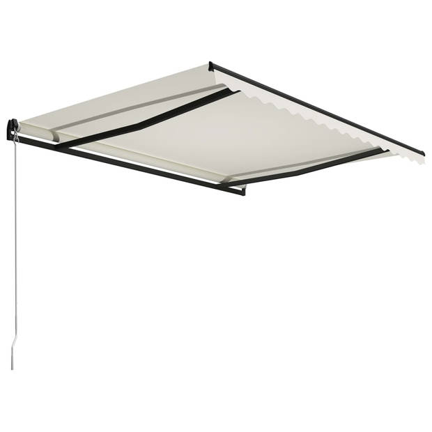 vidaXL Luifel handmatig uittrekbaar 400x300 cm crème