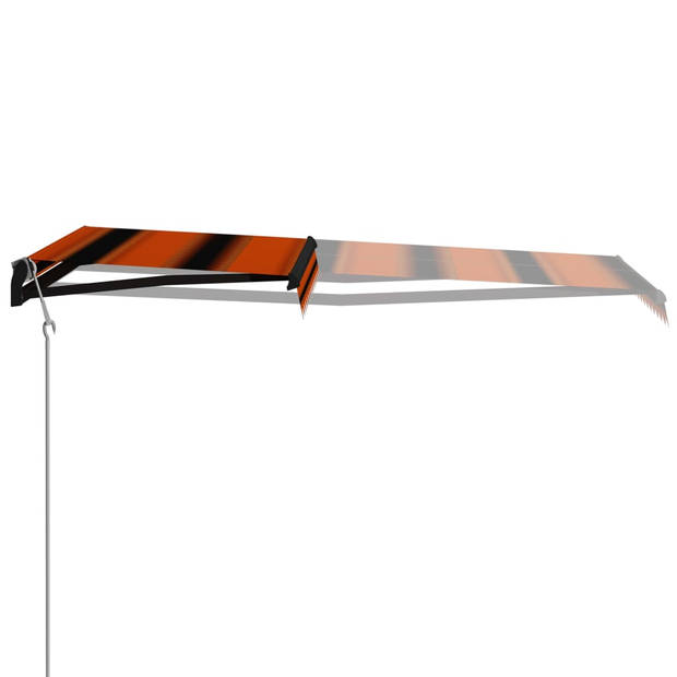 vidaXL Luifel automatisch uittrekbaar 300x250 cm oranje en bruin