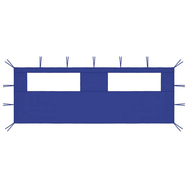 vidaXL Prieelzijwand met ramen 6x2 m blauw